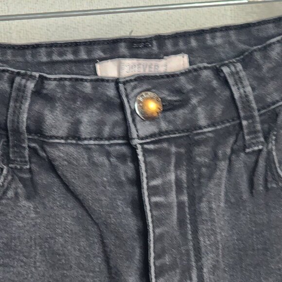 Forever 21 Black Cotton Poly Span High Waist 5 Pocket Stretch Skinny Jeans Sz 25 - Picture 8 of 16